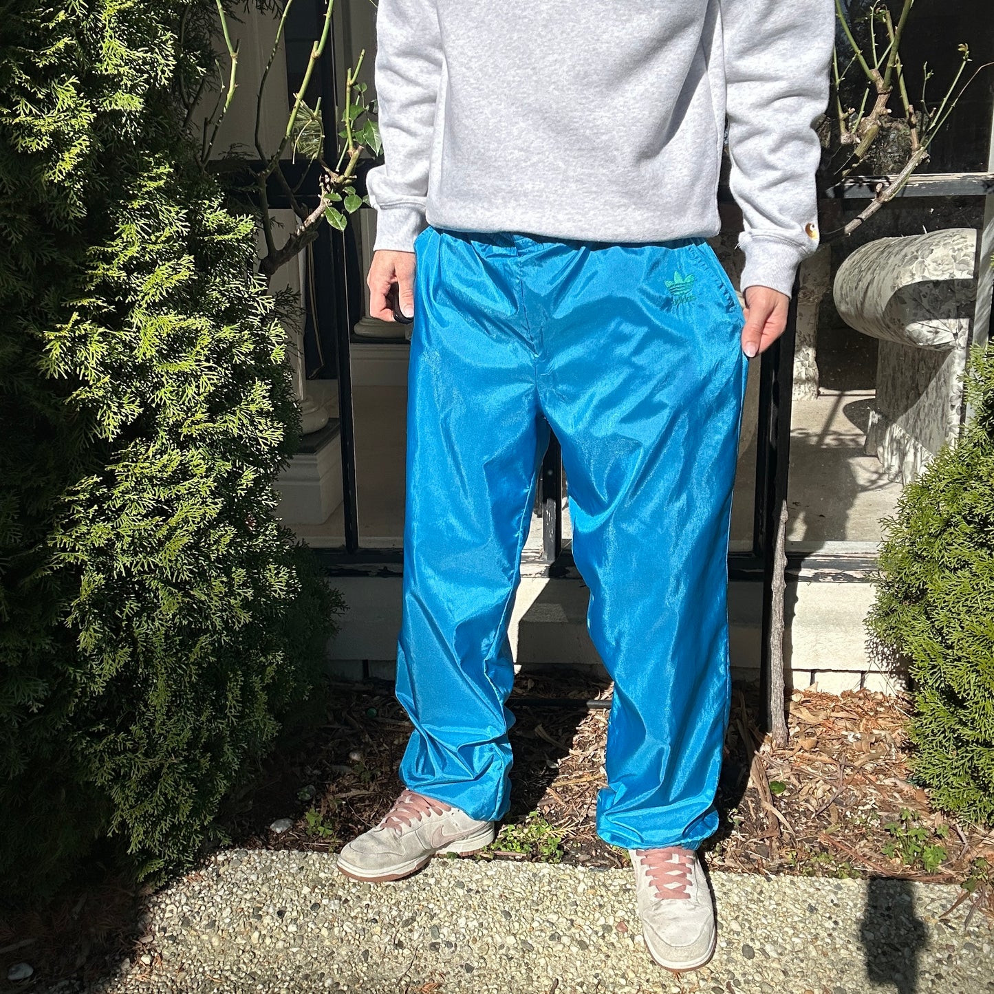 1990's Blue Retro Adidas Track Pants - L