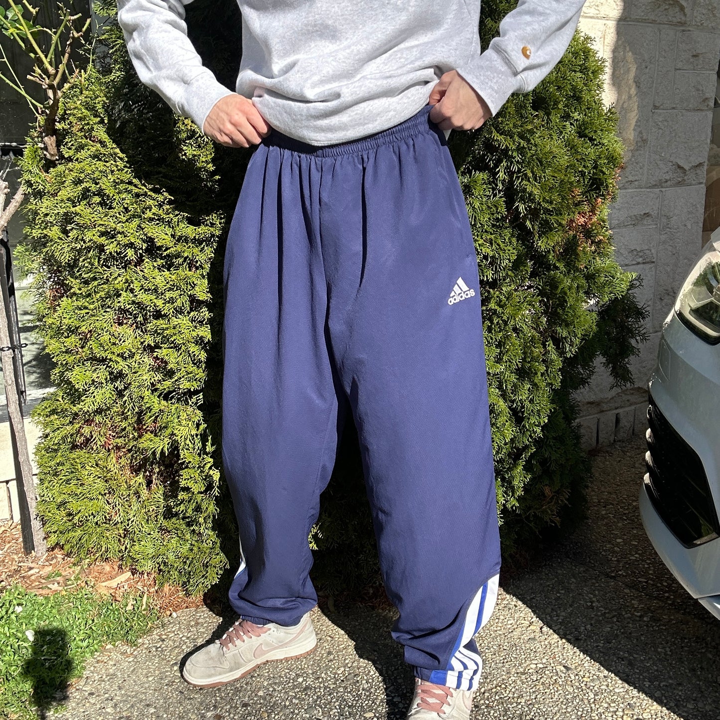 1990's Navy Adidas Track Pants - L