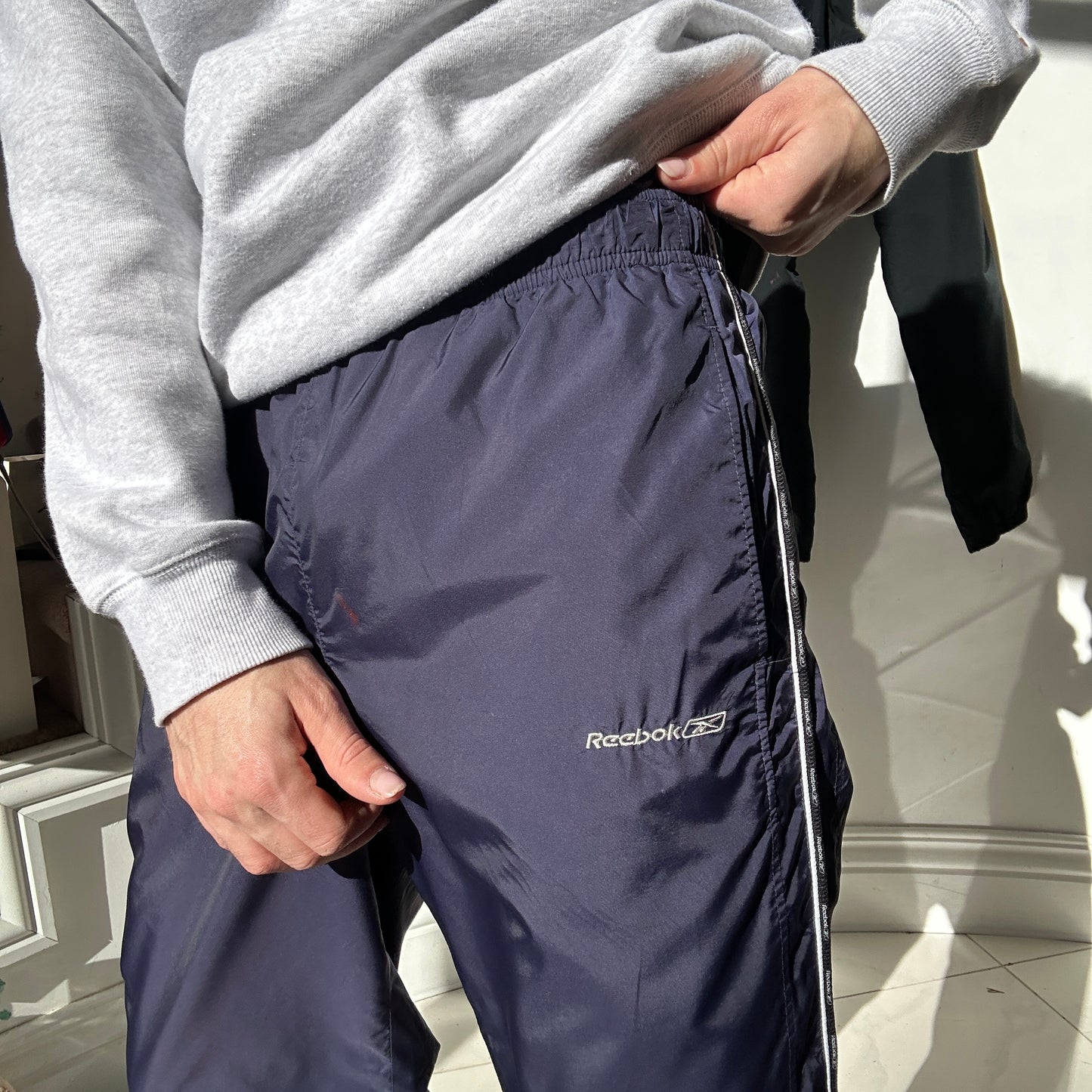 1990's Navy Reebok Track Pants - M