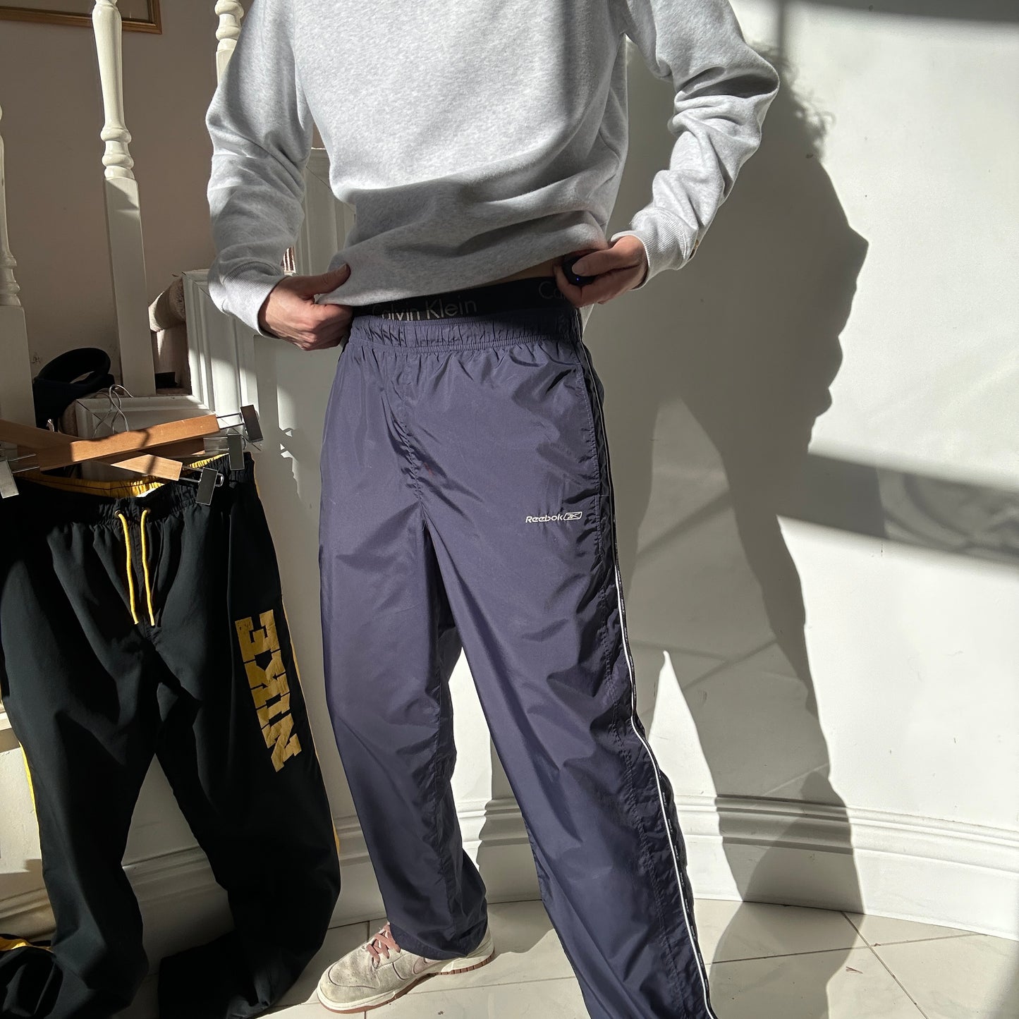 1990's Navy Reebok Track Pants - M