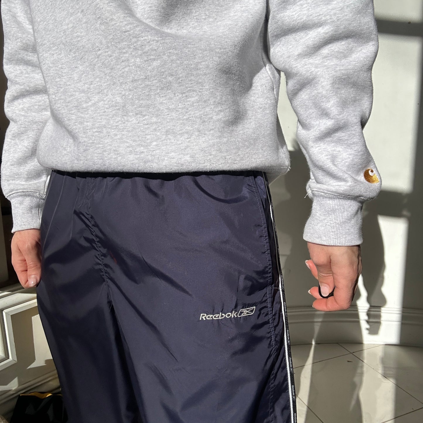 1990's Navy Reebok Track Pants - M