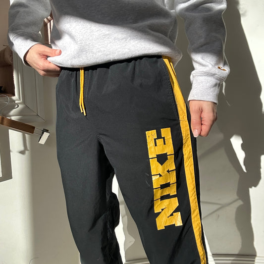 2000's Black & Yellow Nike Track Pants - S