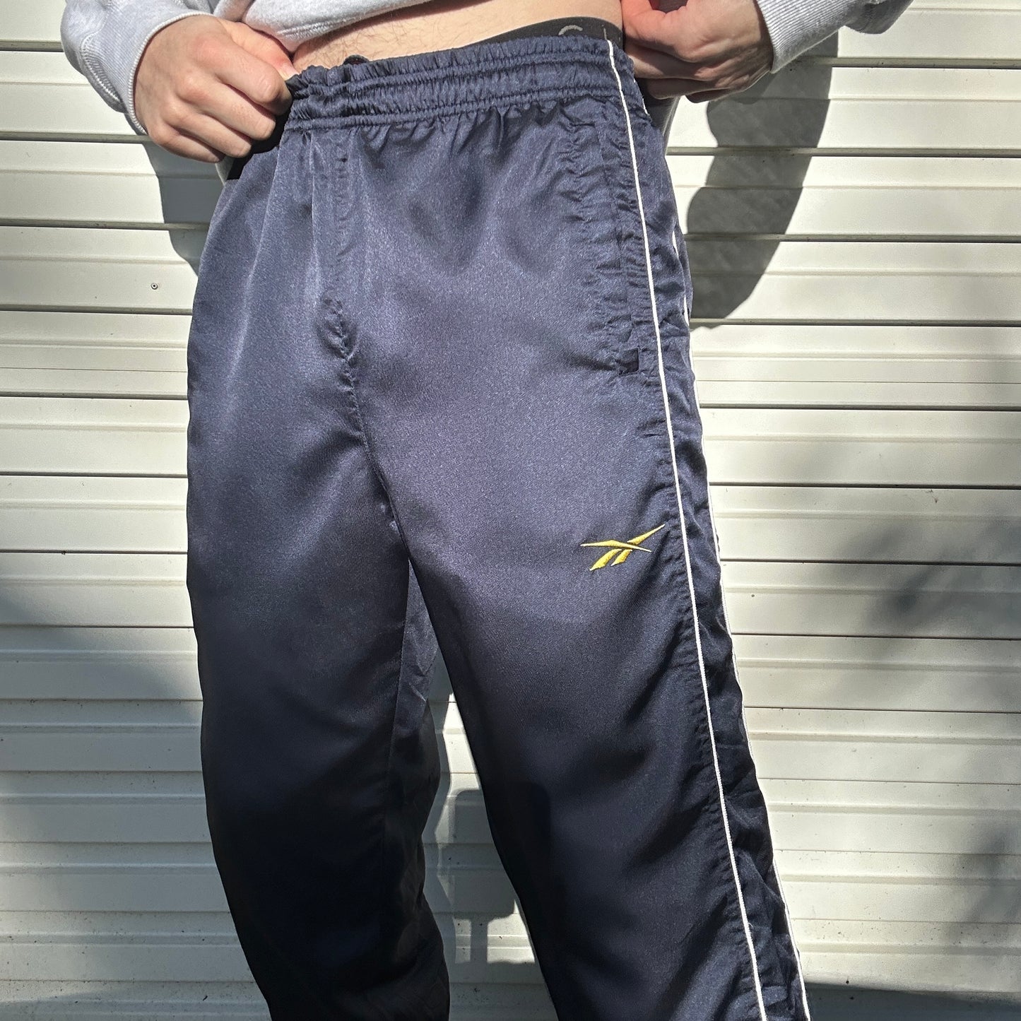 1990's Navy Reebok Track Pants - S/M