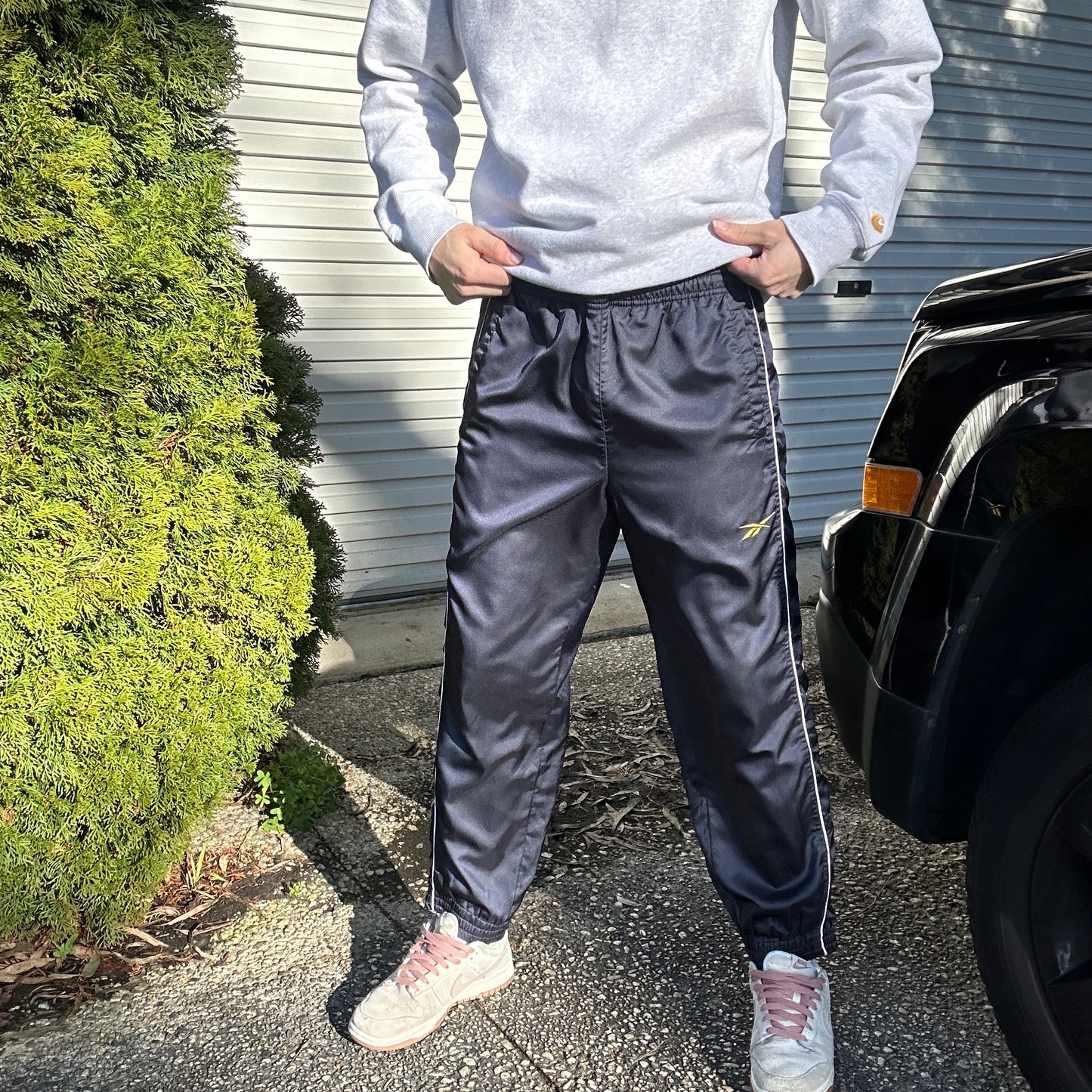 1990's Navy Reebok Track Pants - S/M