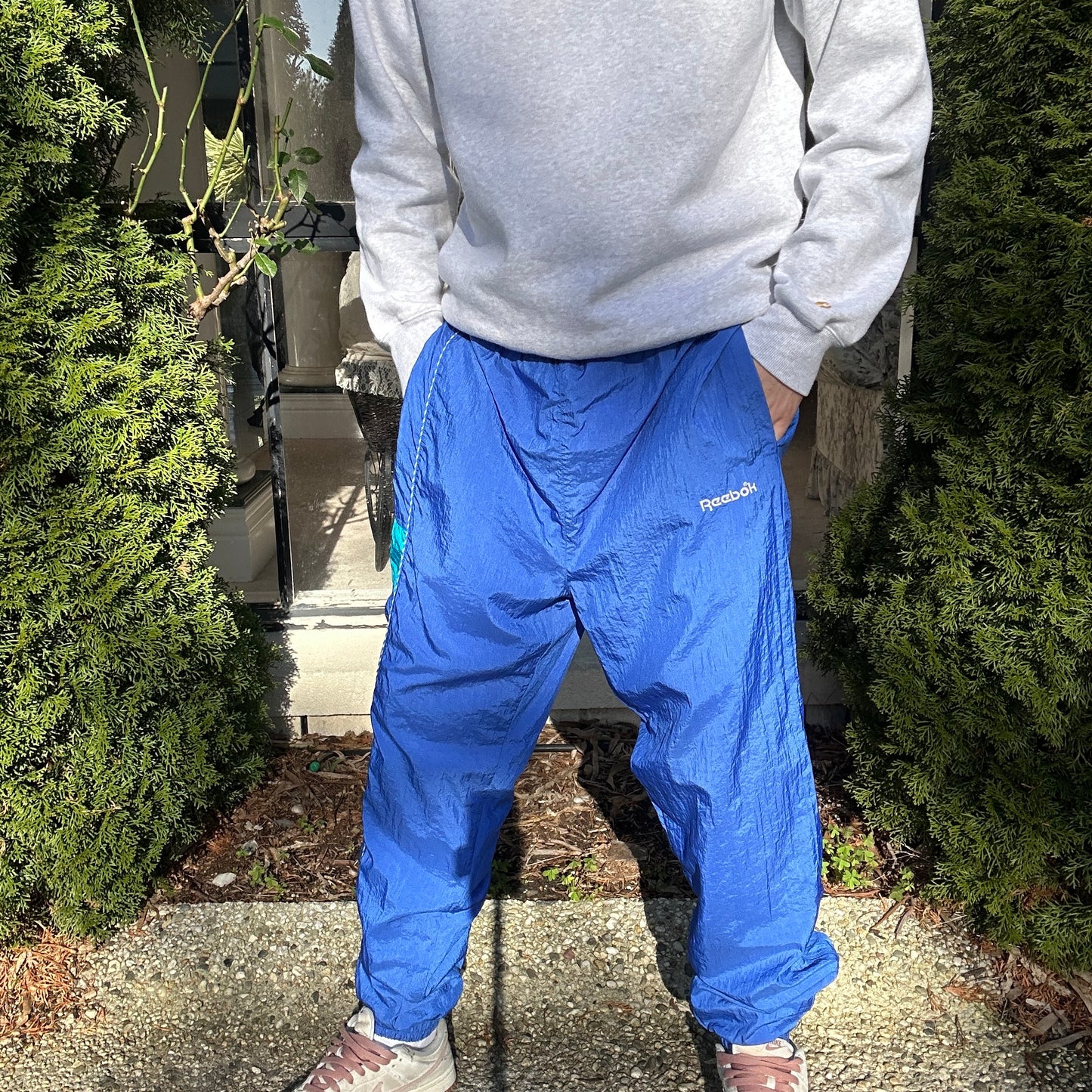 1990's Retro Blue Reebok Track Pants - XL