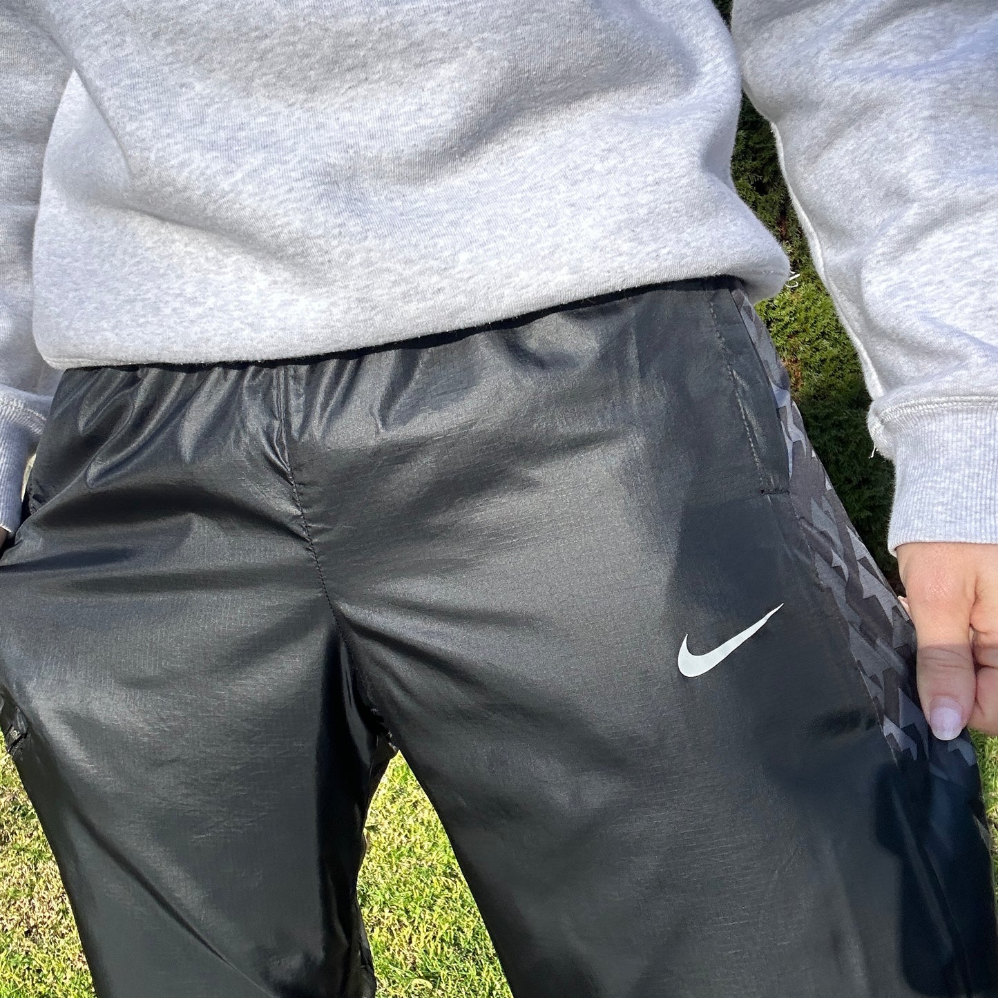 2000's Black Nike Track Pants - L