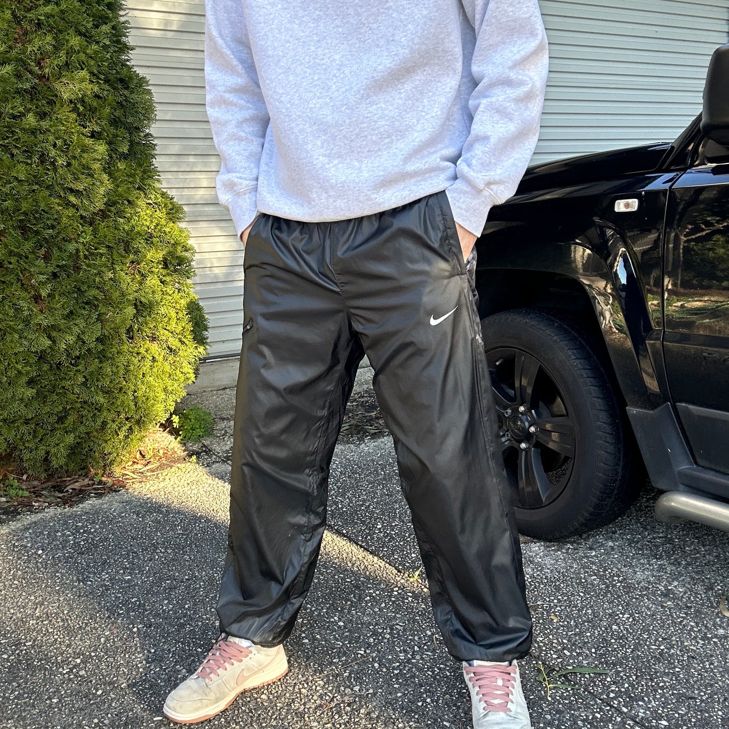 2000's Black Nike Track Pants - L