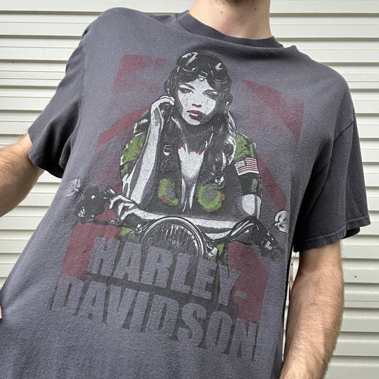 2000's Harley Davidson Graphic Tee - L