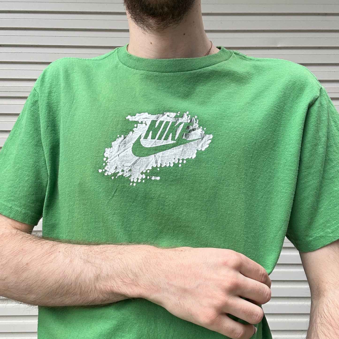 2000's Nike Green Graphic Tee - XL(W)