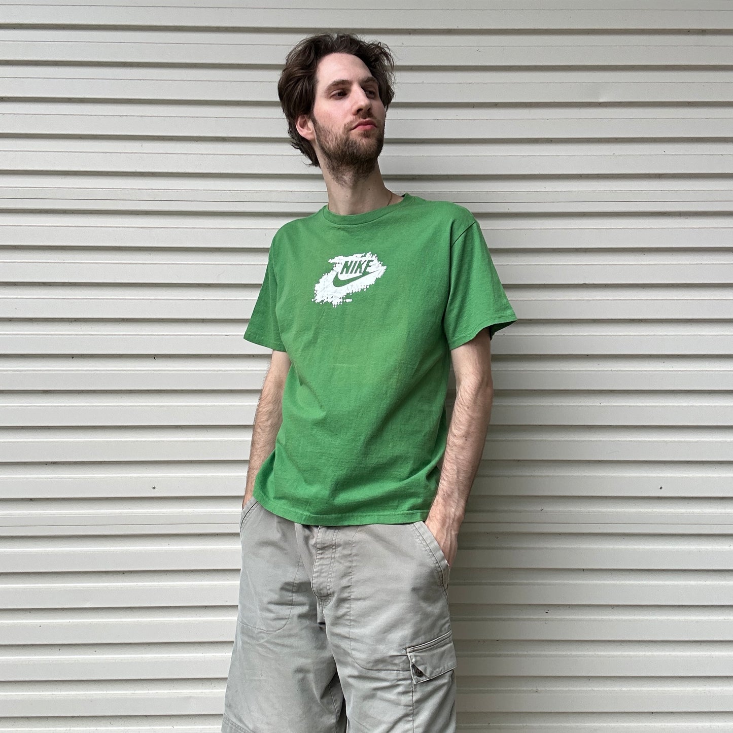 2000's Nike Green Graphic Tee - XL(W)