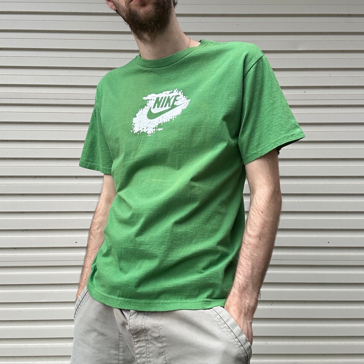 2000's Nike Green Graphic Tee - XL(W)