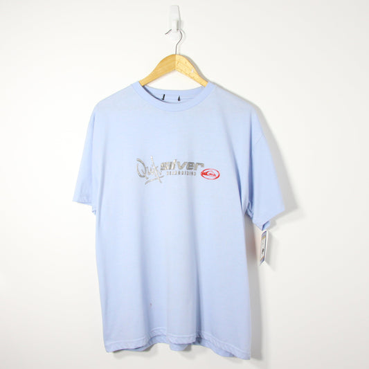 2000's Quiksilver Blue Surf Tee - L/XL