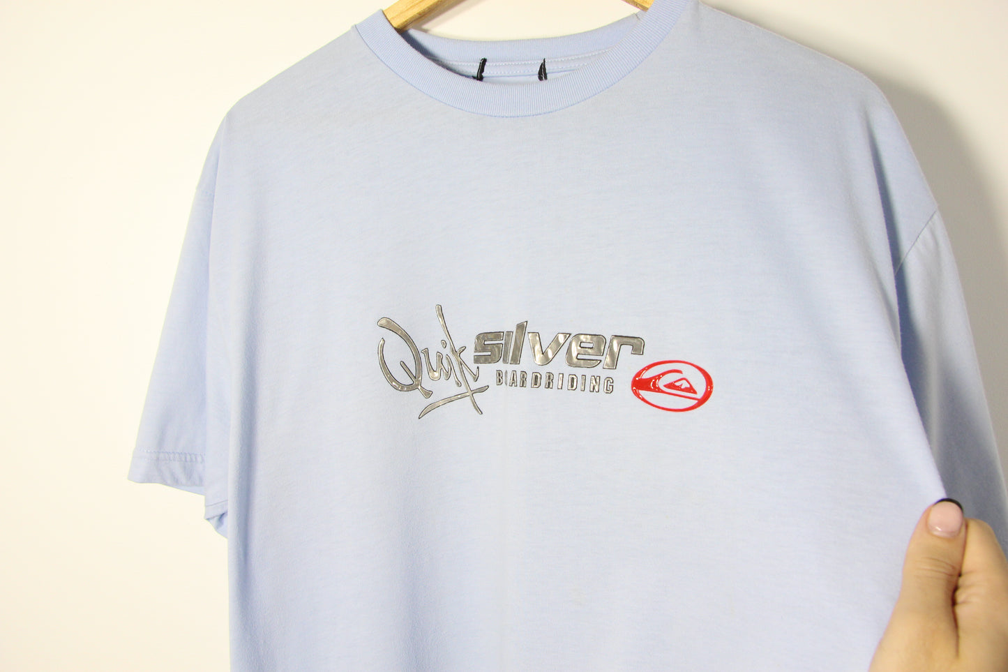 2000's Quiksilver Blue Surf Tee - L/XL