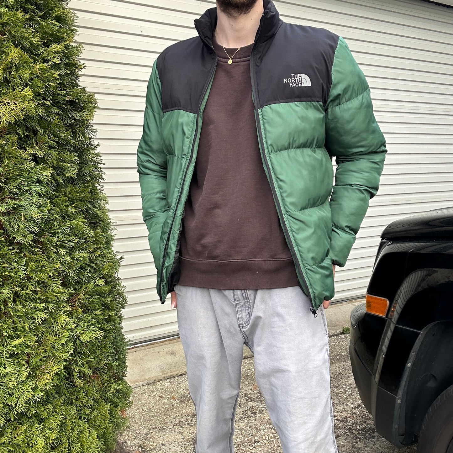 Vintage Green North Face Puffer - M