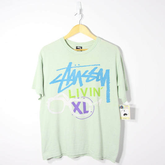 1990's Stussy Graphic Tee - M