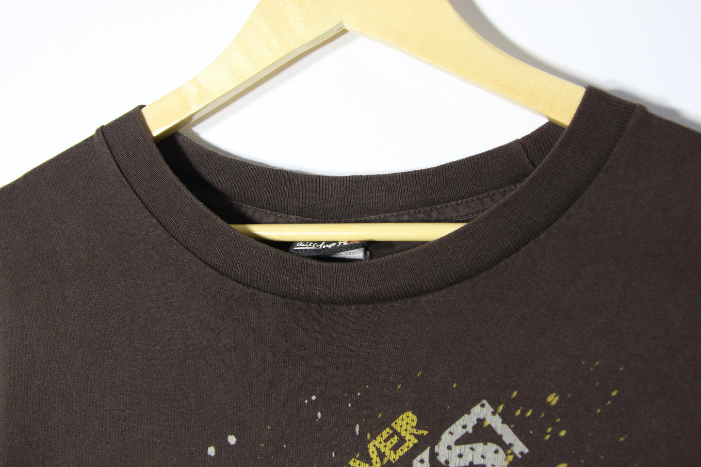 2000's Quiksilver Graphic Tee Brown - XL