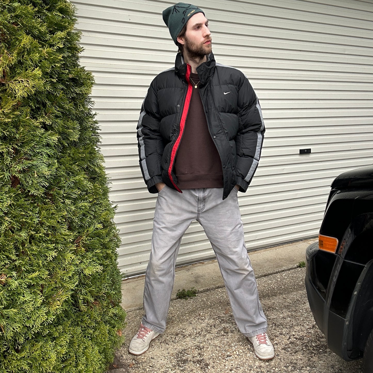 Vintage 2000's Black Nike Puffer Jacket - XL