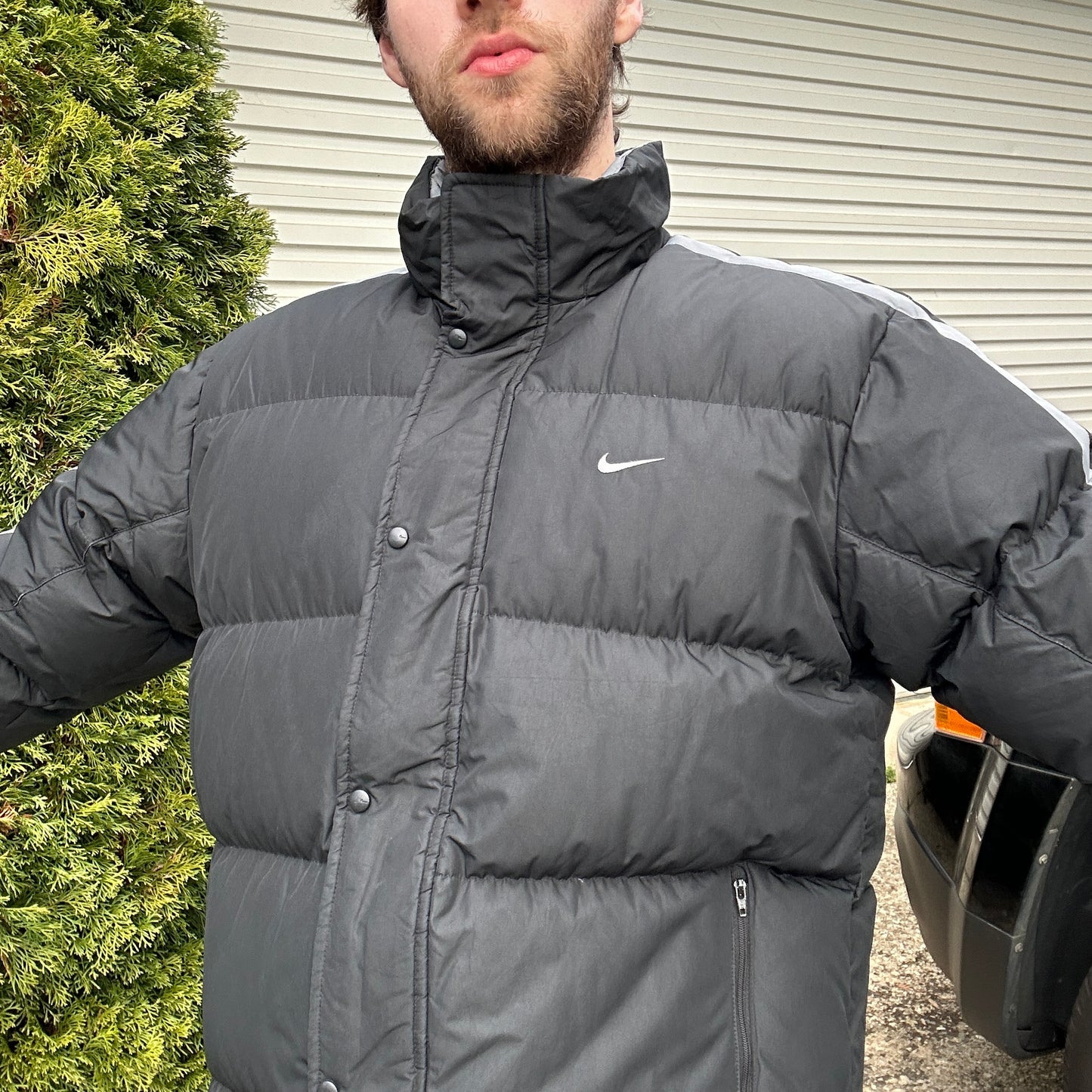 Vintage 2000's Black Nike Puffer Jacket - XL