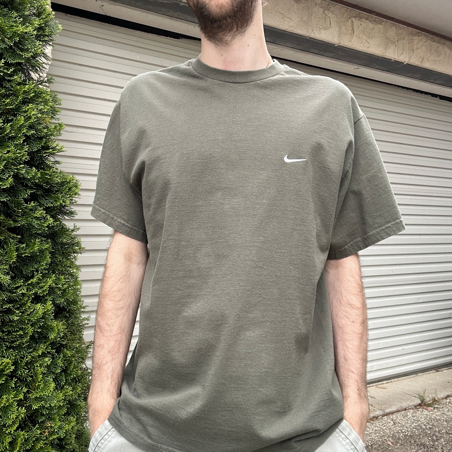 Vintage Nike Swoosh Logo Tee - L