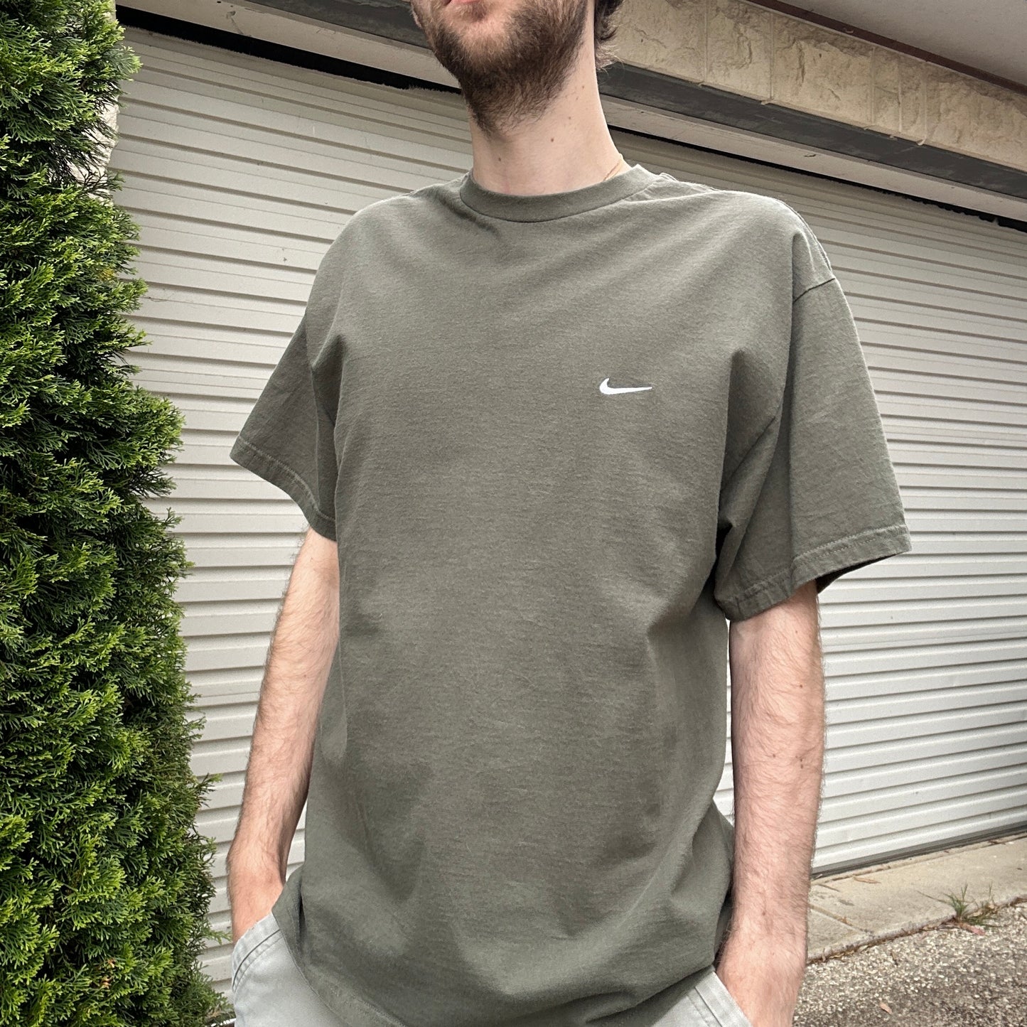 Vintage Nike Swoosh Logo Tee - L