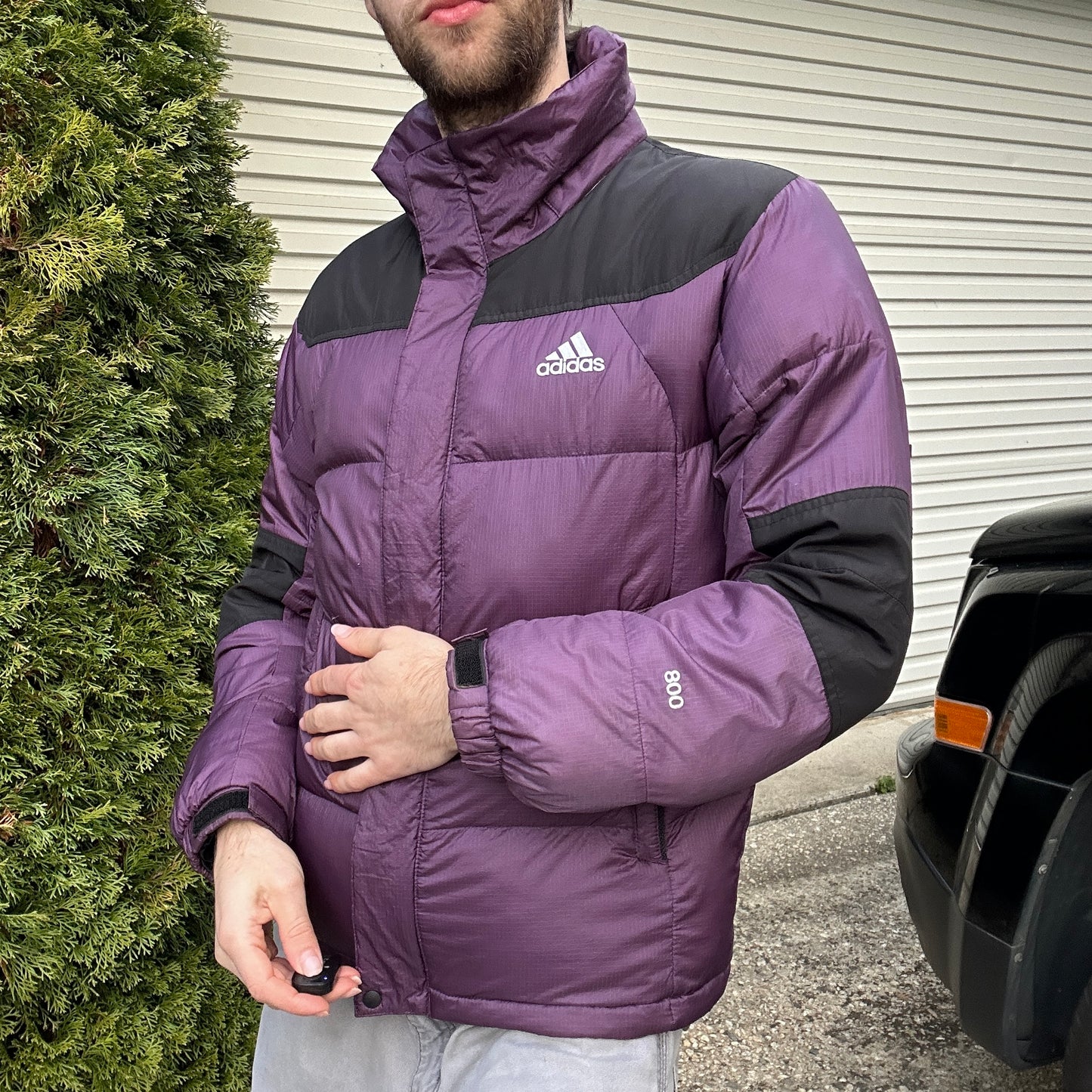 Vintage 2000's Purple Adidas Puffer Jacket - M