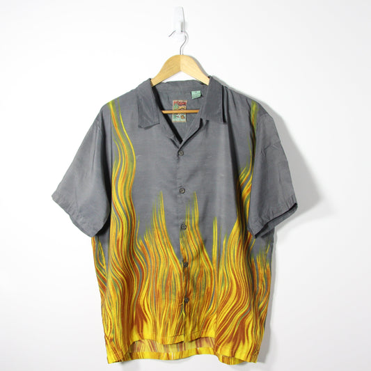 2000's Pineapple Connection Button Up Rave Shirt - M/L