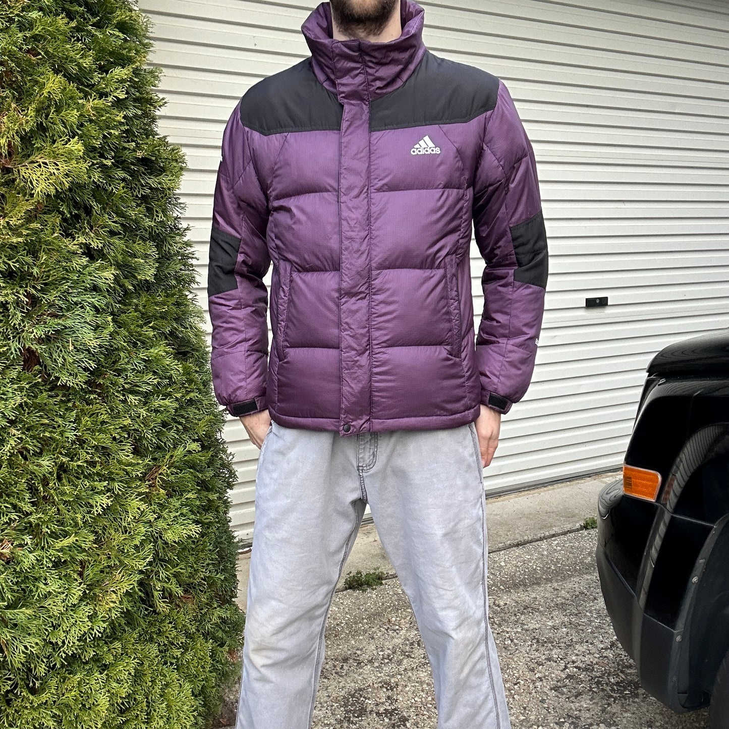 Vintage 2000's Purple Adidas Puffer Jacket - M